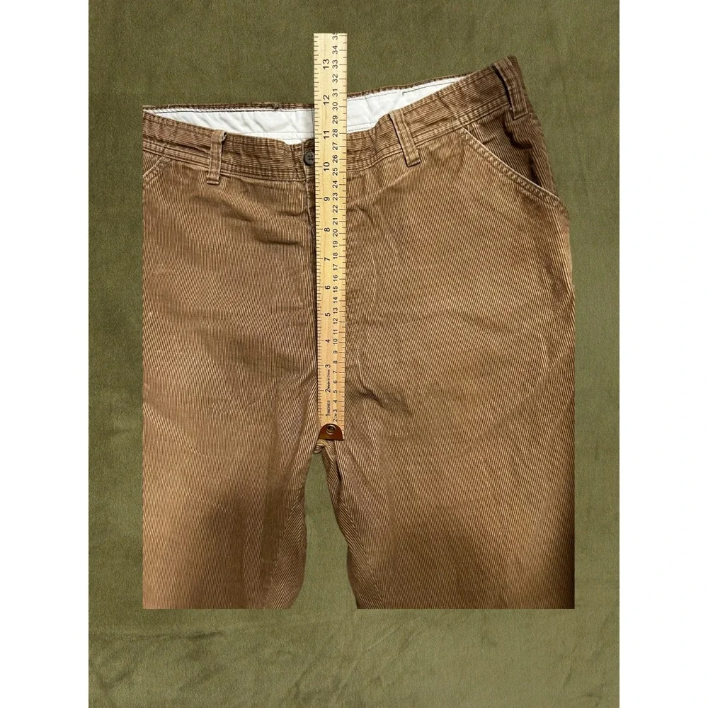 Vintage 1970s Levis Panatela Corduroy Pants Brown Straight Leg 34x31